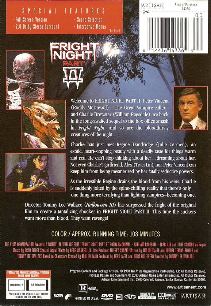 Amazon.co.jp: Fright Night Part II (1989)[Import] [DVD] : DVD